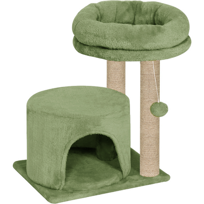 Furrlovers Tree with Condo & Elevated Perch for Cats (Green)