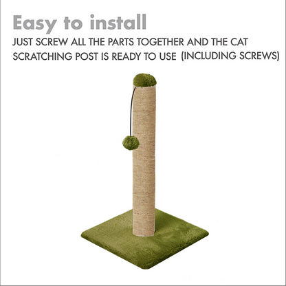Furrlovers Cat & Kitten Scratching Post Tree with Hammock, Toy & Jute Rope (Green)