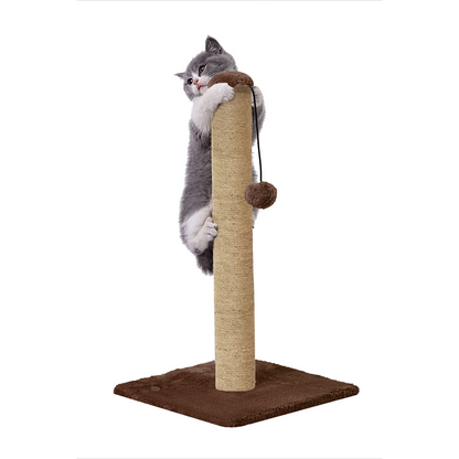 Furrlovers Cat & Kitten Scratching Post Tree with Hammock, Toy & Jute Rope (Brown)