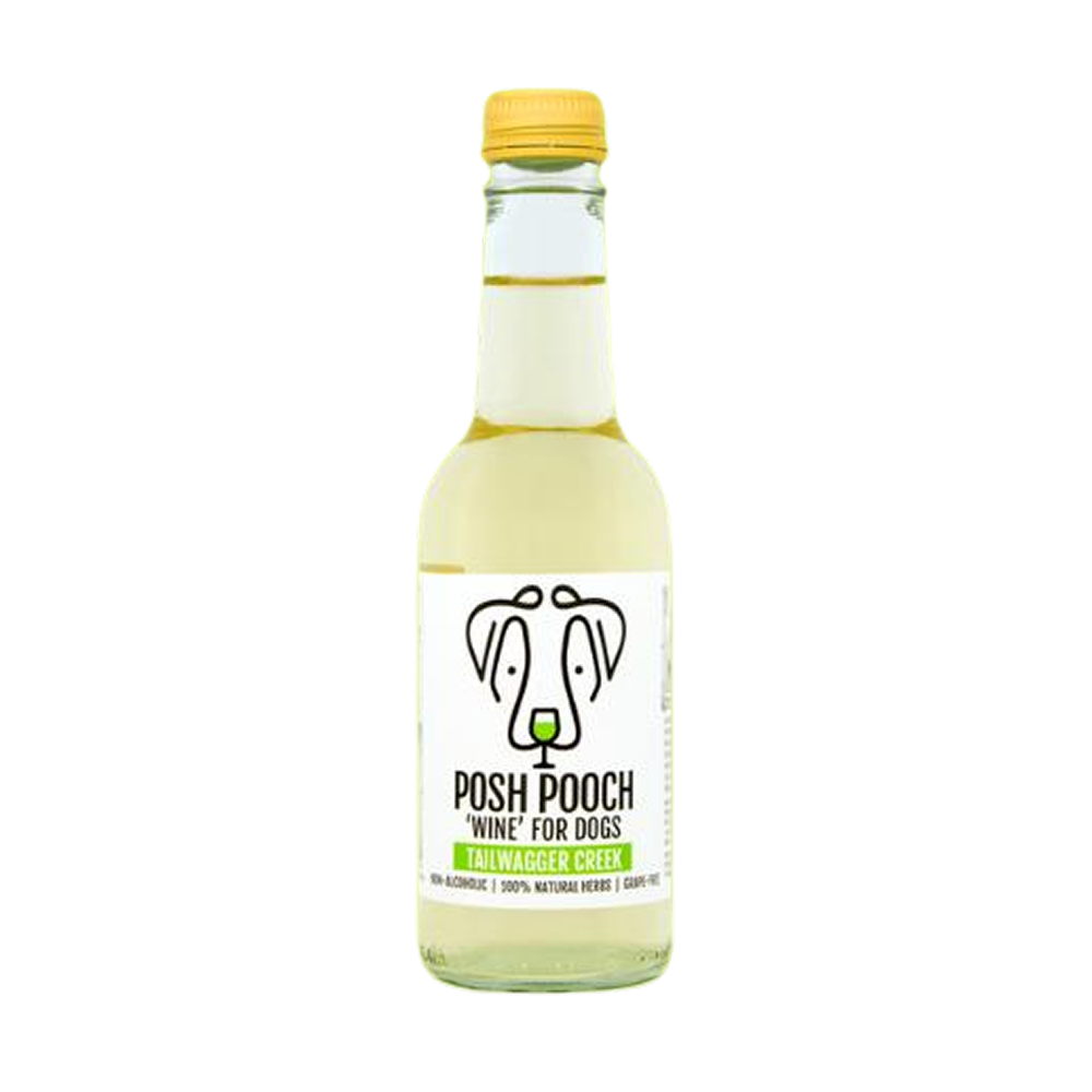 Woof & Brew Posh Pooch Tailwagger Creek Non Alcoholic White Wine for Dogs