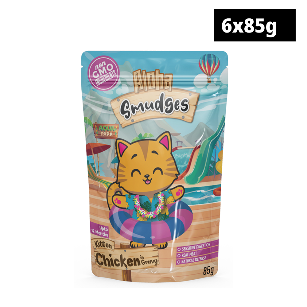 Aloha Smudges Chicken in Gravy Kitten Cat Wet Food