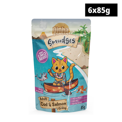 Aloha Smudges Cod and Salmon in Gravy Adult Cat Wet Food