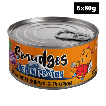 Smudges Tuna Flakes with Shrimp & Pumpkin and Ocean Fish & Salmon and Chicken & Cheese and Chicken Adult Cat Treats & Wet Food