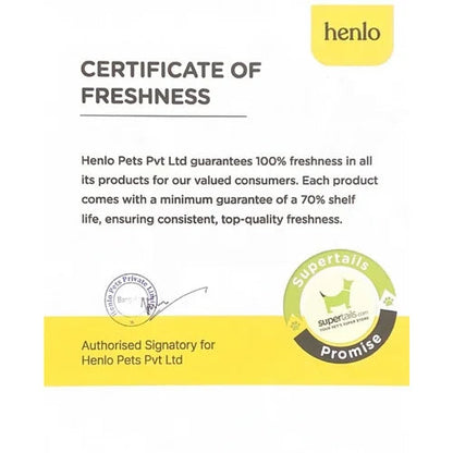 Henlo Baked Chicken & Vegetable Dry Food for Adult Dogs and Post Card Combo
