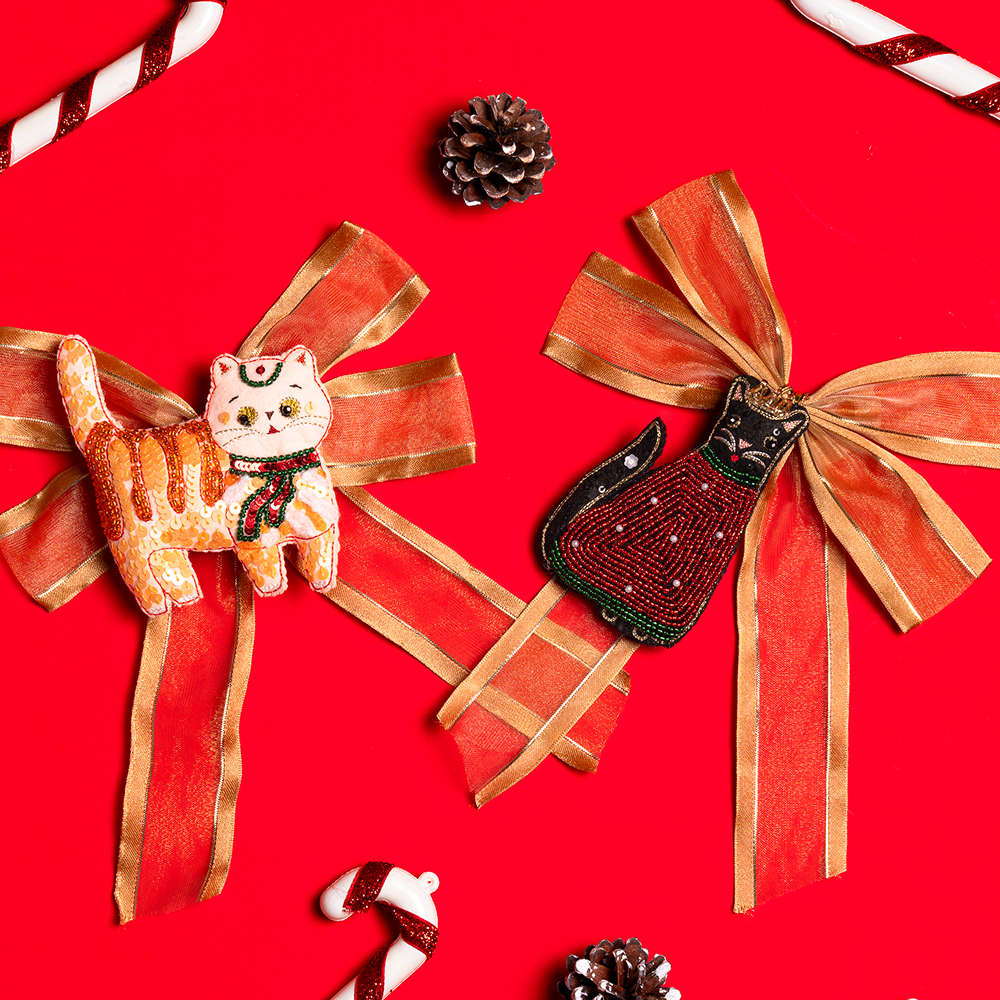 Furry Tales Raja in Red Cat Handcrafted Charm