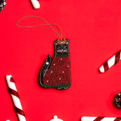 Furry Tales Raja in Red Cat Handcrafted Charm