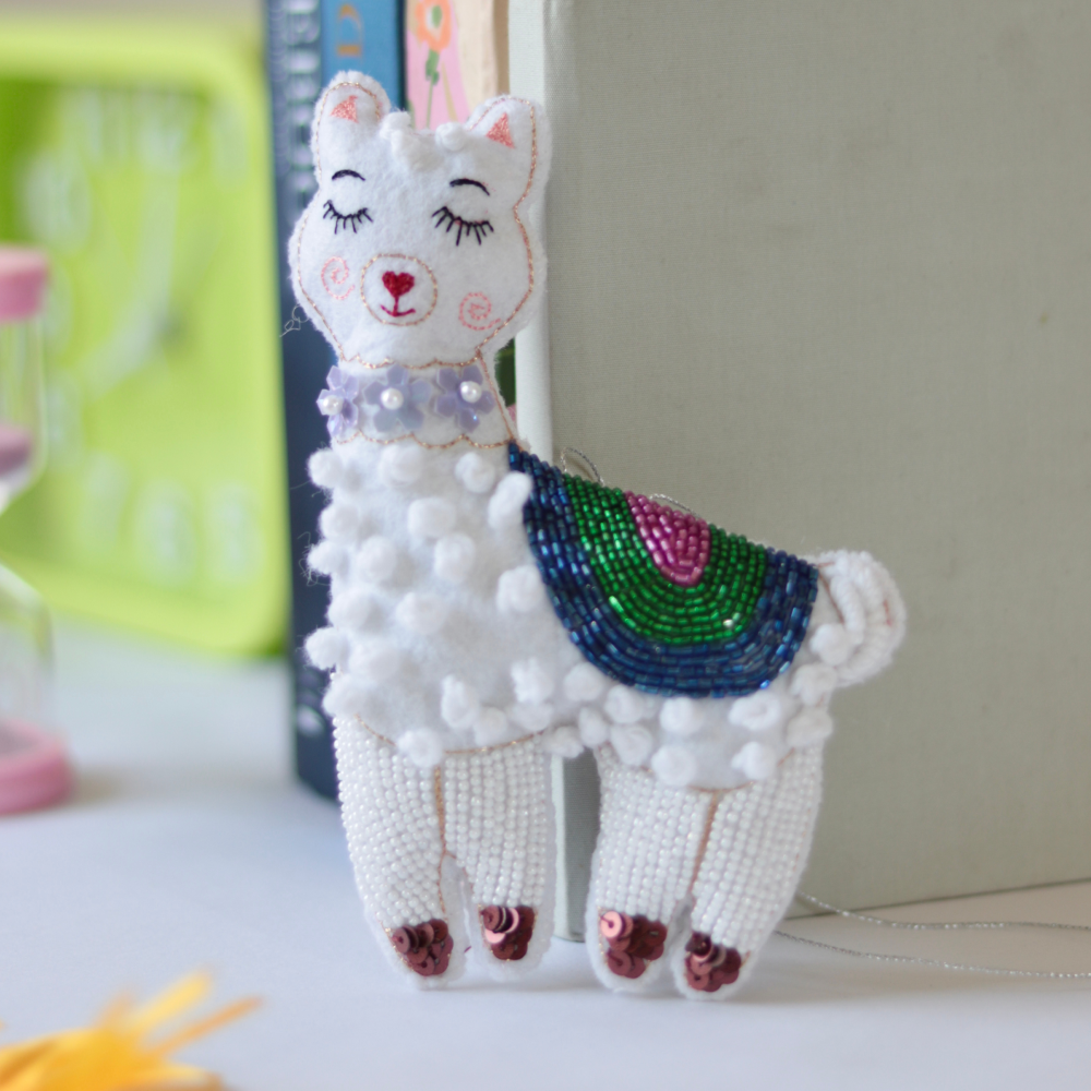 Furry Tales Llama Mama Handcrafted Charm