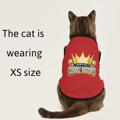 Skatrs Royal Cuddly Buddies Cricket Jersey for Dogs and Cats (Red)