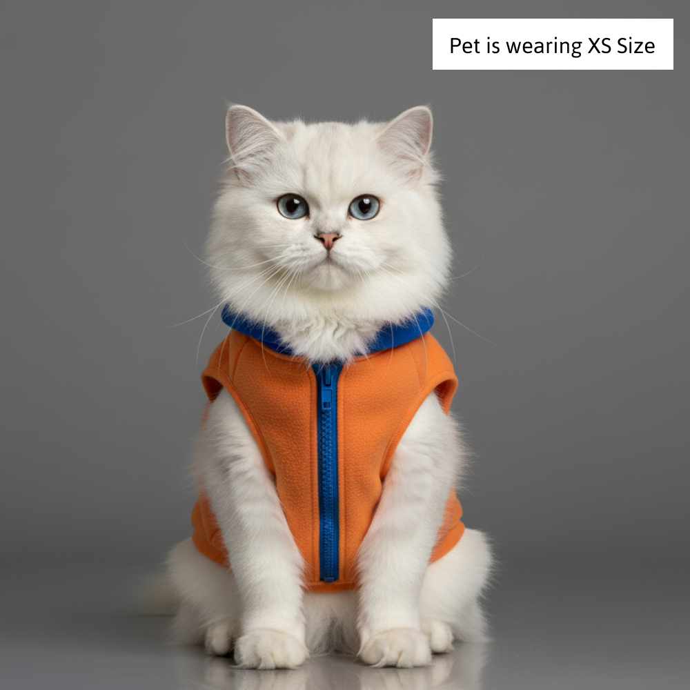 Skatrs Sunset Splash In-Style Hoodie For Dogs and Cats (Orange & Blue)