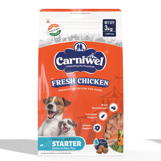Carniwel Fresh Chicken Kibble Starter For Small Breed Mother & Baby Dog Dry Food (Limited Stocks)