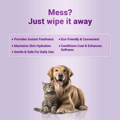 Natural Remedies Fresh Me Up Aloe Vera Wipes for Dogs & Cats