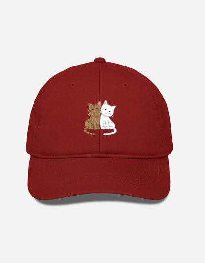 EverythingBoho Two Cats BaseBall Cap