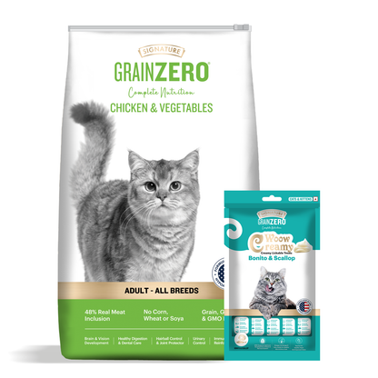 Signature Grain Zero Chicken & Vegetable Adult Cat Dry Food For All Breed