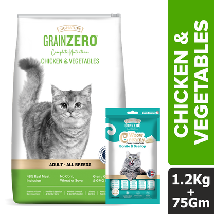 Signature Tuna, Chicken, Vegetable, Mackerel Combo Dry Food Cat