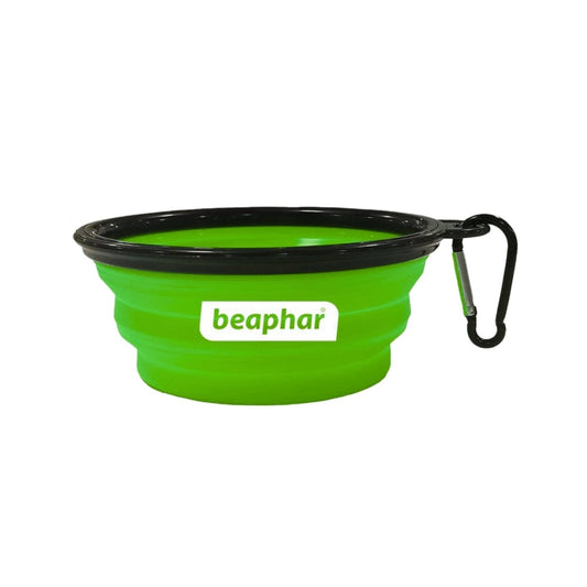 Beaphar Foldable Travel Silicon Bowl for Dogs and Cats (Green)