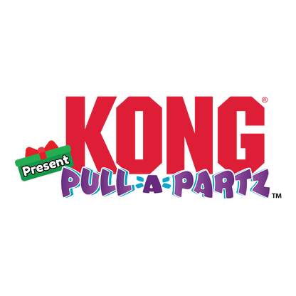 Kong Pull A Partz Present Toy for Cats (Red & Yellow)