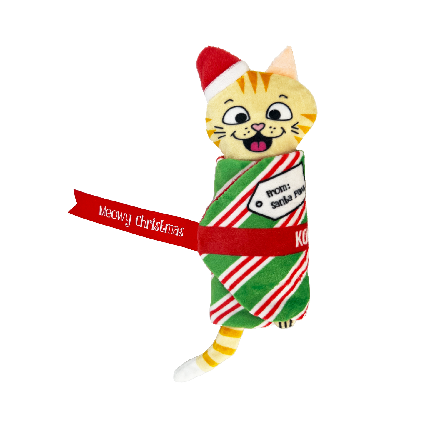 Kong Pull A Partz Present Toy for Cats (Red & Yellow)