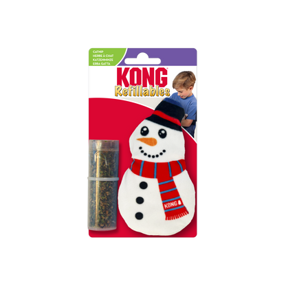 Kong Refillables Snowman Toy for Cats (White)