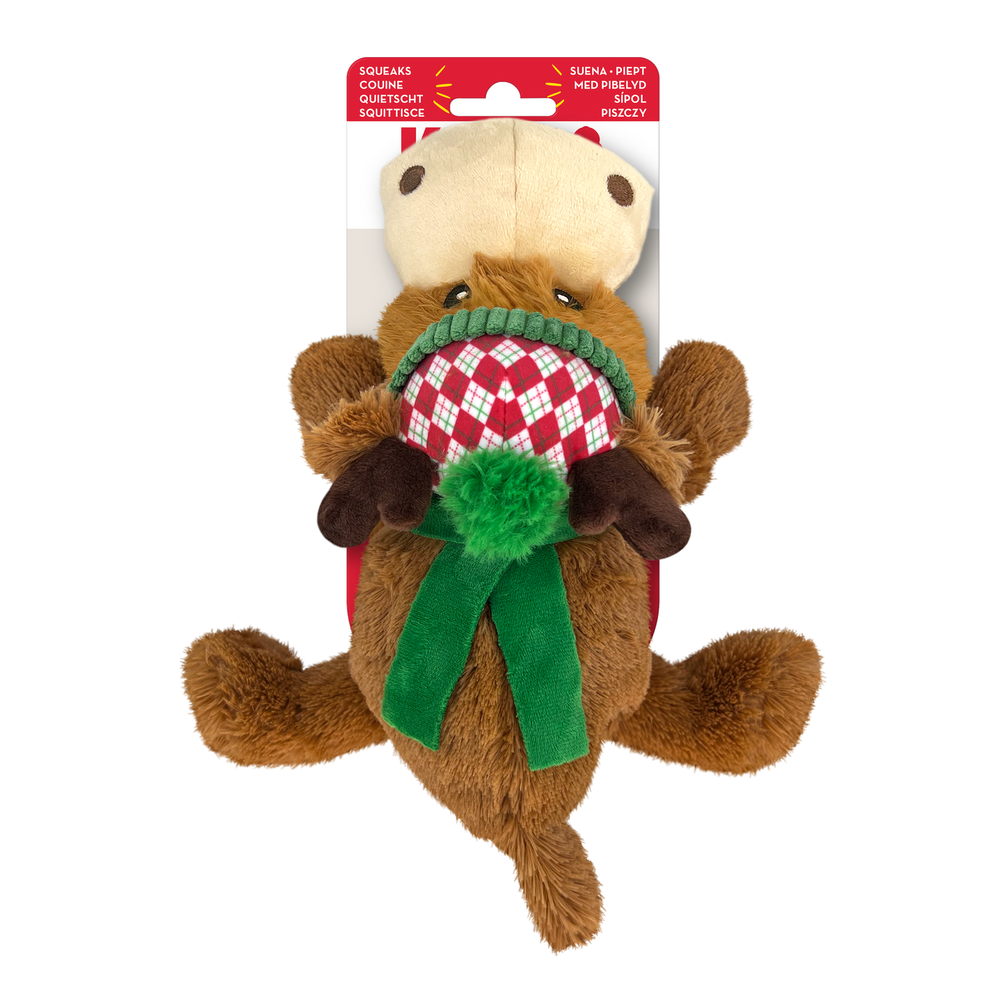 Kong Cozie Reindeer Toy for Dogs (Brown)