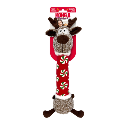 Kong Shakers Luvs Reindeer Toy for Dogs (Red & Green)
