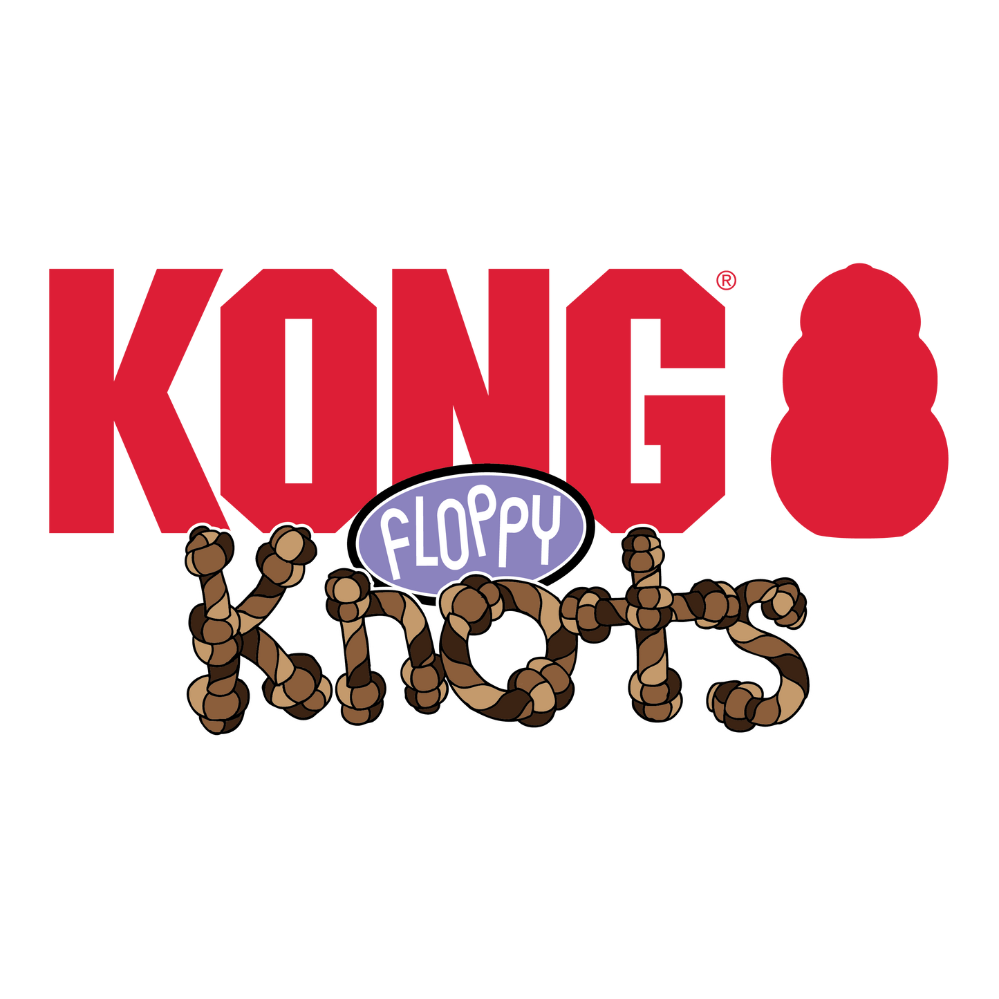 Kong Floppy Knots Fox Toy for Dogs (Red & Green)