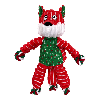 Kong Floppy Knots Fox Toy for Dogs (Red & Green)