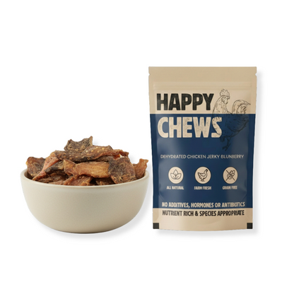 Nootie Happy Chew Dehydrated Blueberry Flavoured Chicken Jerky Dog Treat