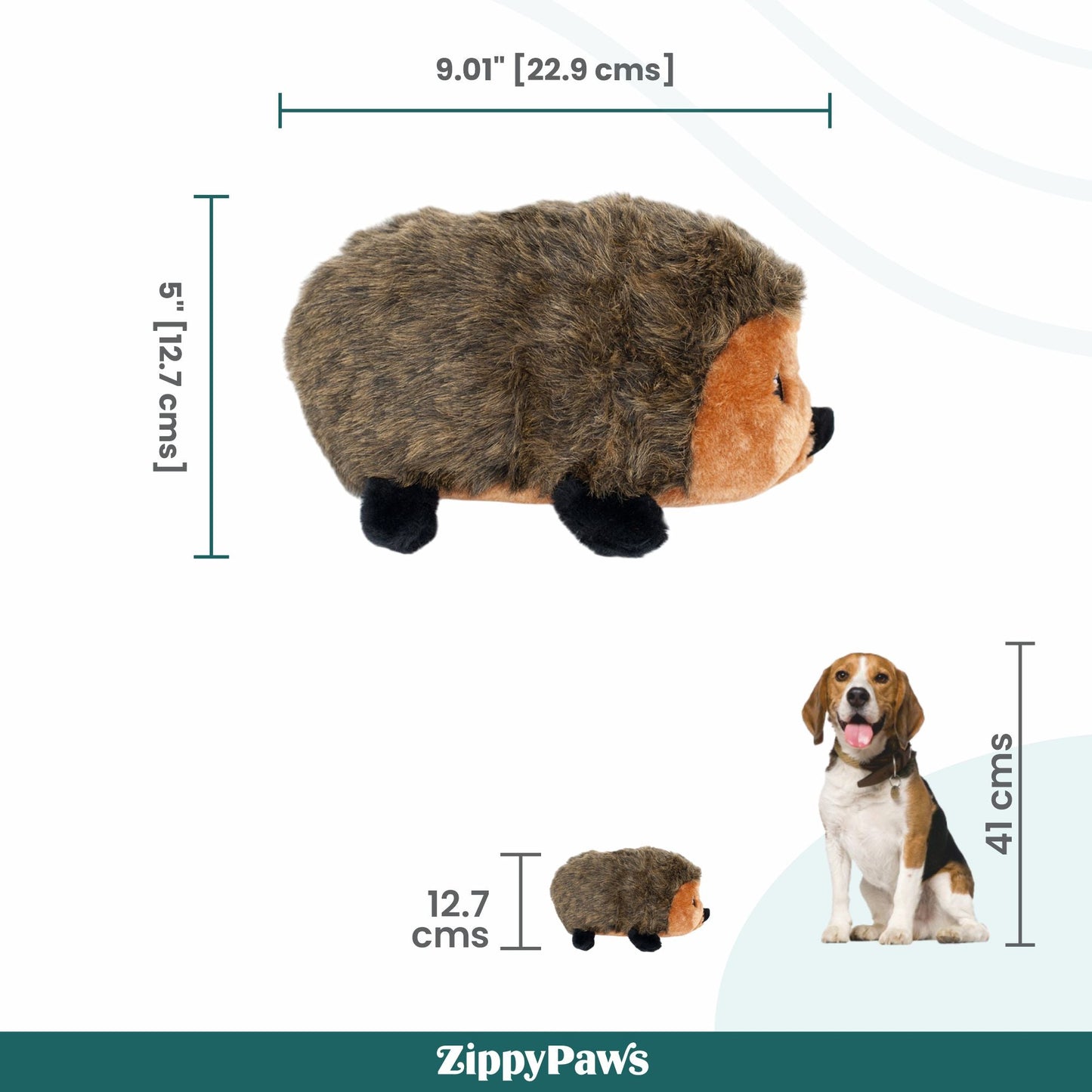 Zippy Paws Hedgehog Grunterz Plush Toy for Dogs