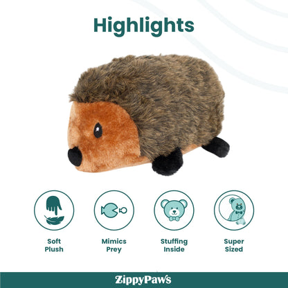 Zippy Paws Hedgehog Grunterz Plush Toy for Dogs