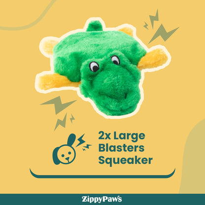 Zippy Paws Squeakie Pads Hippo & Aligator Plush Toy for Dogs