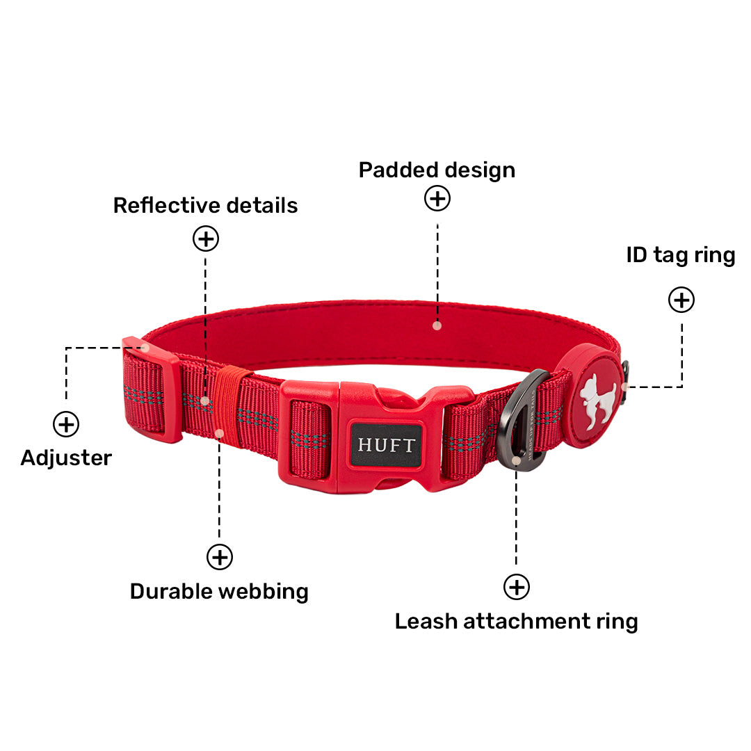 HUFT Xplorers Collar for Dogs (Red)