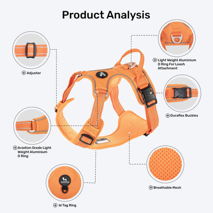 HUFT Xplorers Harness for Dogs (Orange)