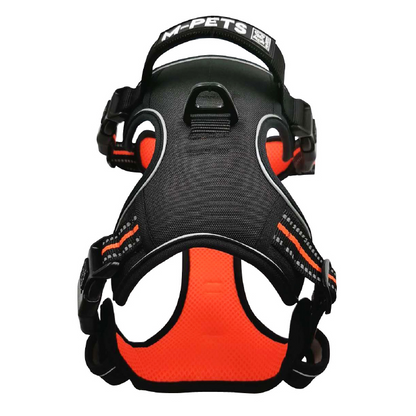 M Pets Water Resistant 3buckle Hiking Harness for Dogs (Orange)