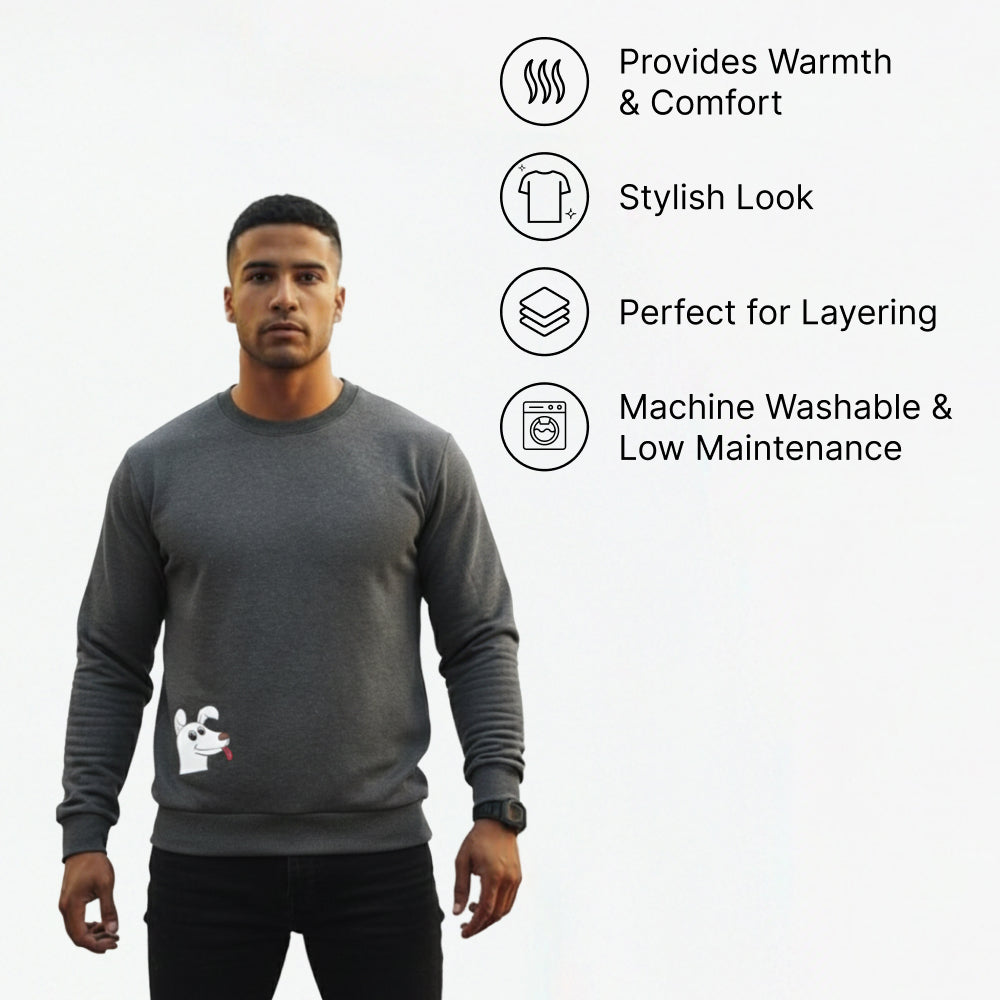 Dog Parent Sweatshirt For Men and Women (Dark Grey)