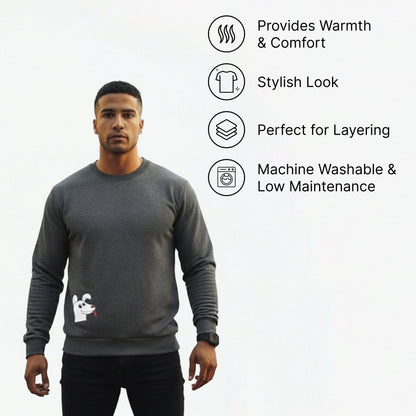 Dog Parent Sweatshirt For Men and Women (Dark Grey)