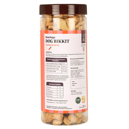 BearHugs Real Chicken & Carrot Bikkit Gluten Free Cookies Dog Treats