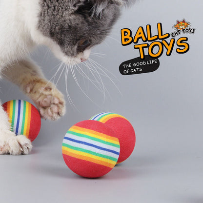 KUTKUT Foam Balls for Cats (Rainbow)