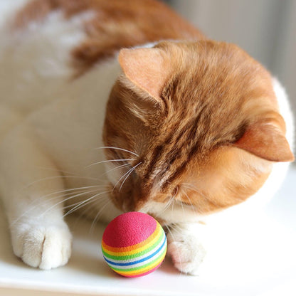 KUTKUT Foam Balls for Cats (Rainbow)