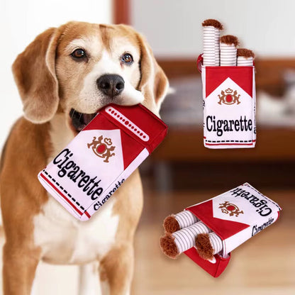 Talking Dog Club No Smoke Cigarette with Cover Plush Toy for Dogs