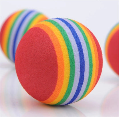 KUTKUT Foam Balls for Cats (Rainbow)