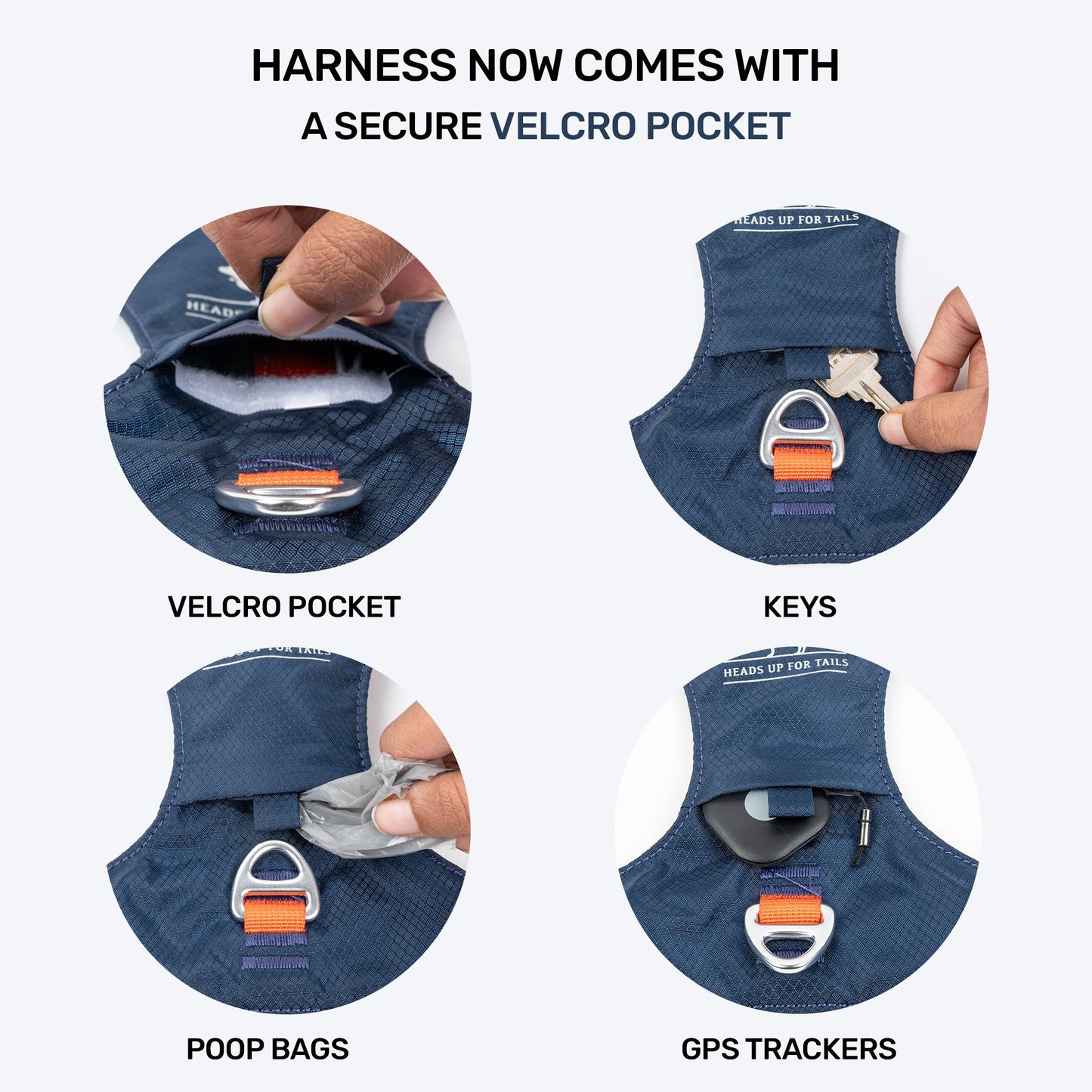 HUFT Walkmate Harness for Dogs (Navy)