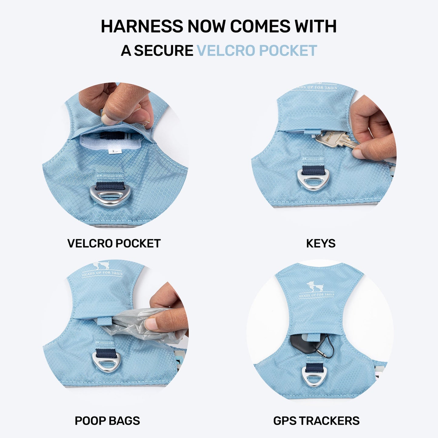 HUFT Walkmate Harness for Dogs (Slate Blue)