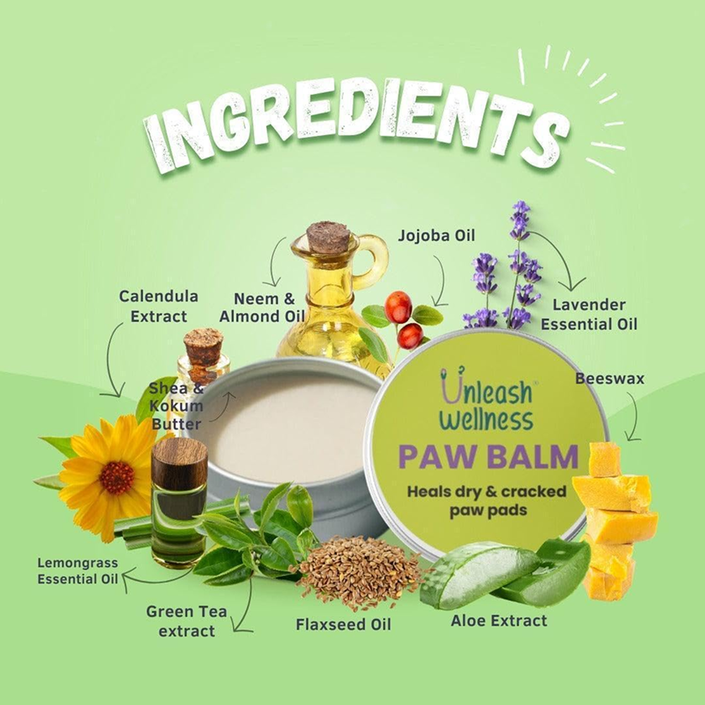 Unleash Wellness Natural Paw Balm for Dogs and Cats