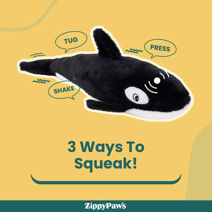 Zippy Paws Killer Whale Jigglerz Plush Toy for Dogs