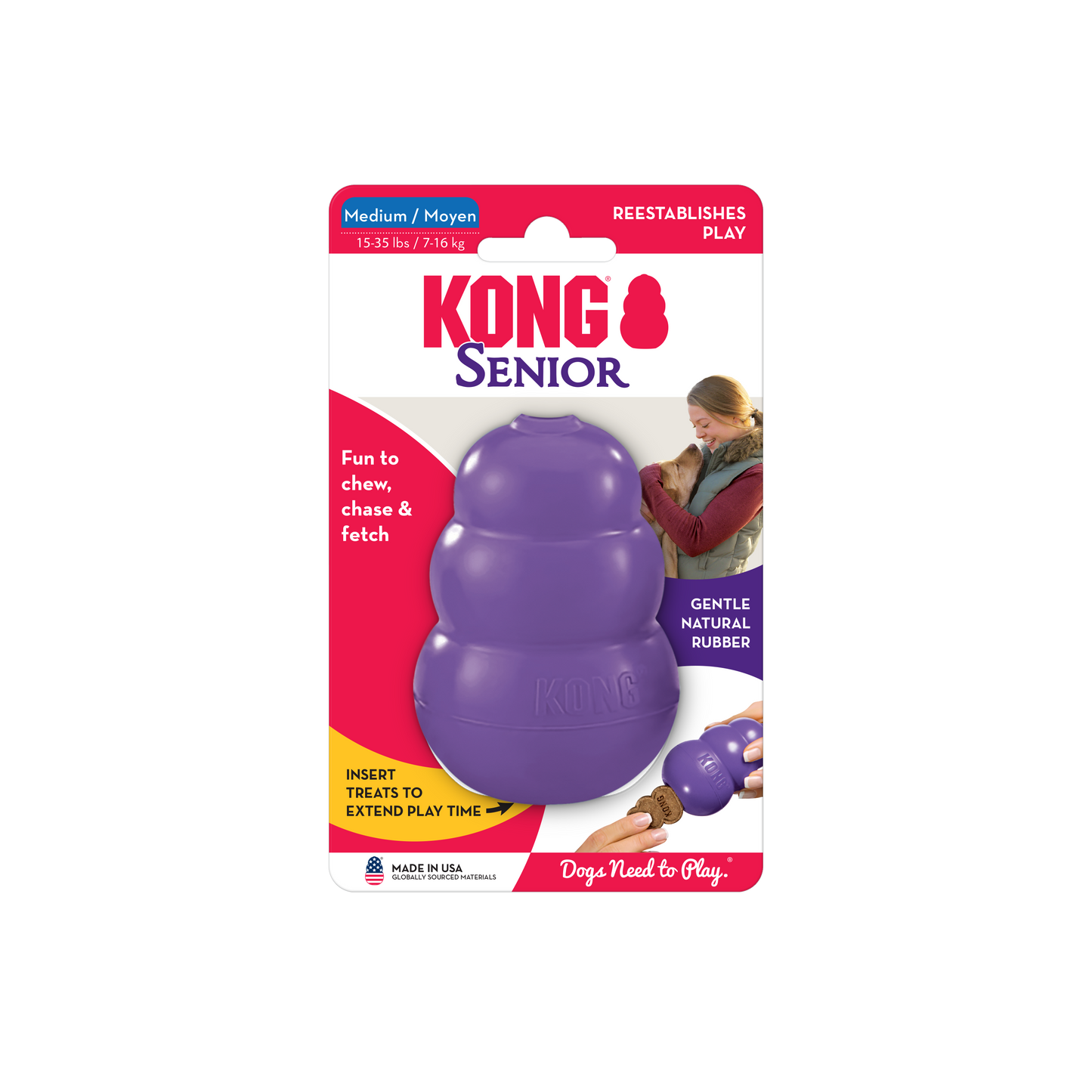 Kong Senior Toy for Dogs (Purple)