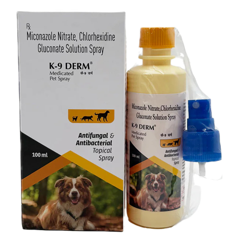 Ek Tek K 9 Derm Spray Antifungal & Antibacterial for Dogs and Cats