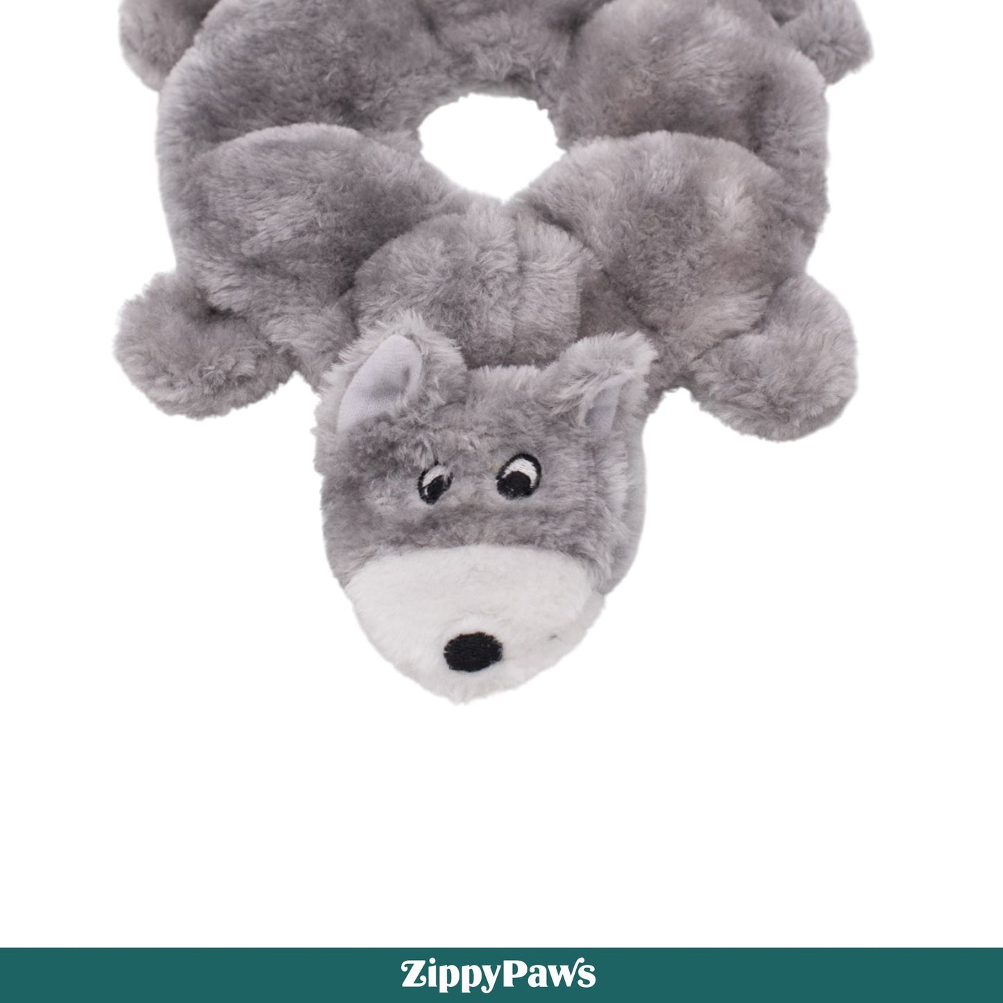 Zippy Paws Loopy Wolf Plush Toy for Dogs