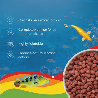Growel Rainbow Medium 5.5mm Floating Pellet for Fish