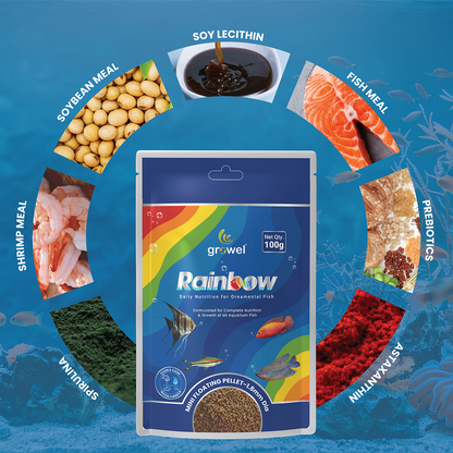 Growel Rainbow Mini 1.8mm Floating Pellet for Fish