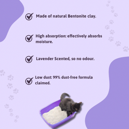 BearHugs Lavender Scented Bentonite Cat Litter